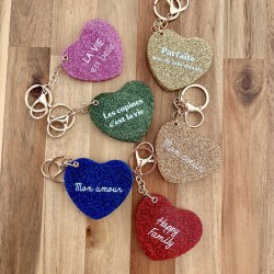 PORTES CLÉS PAILLETTES MIROIR