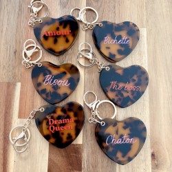 PORTES CLÉS MIROIR LEOPARD