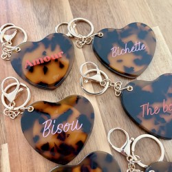 PORTES CLÉS MIROIR LEOPARD