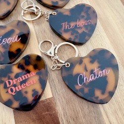 PORTES CLÉS MIROIR LEOPARD