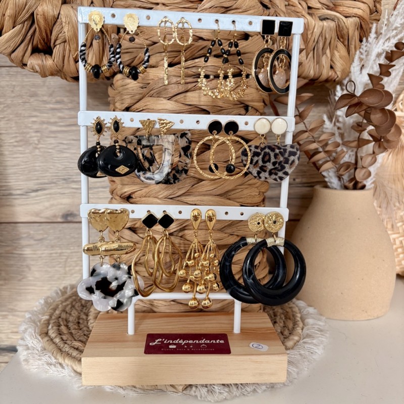 BOUCLES NOIRES& DORÉES