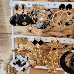 BOUCLES NOIRES& DORÉES