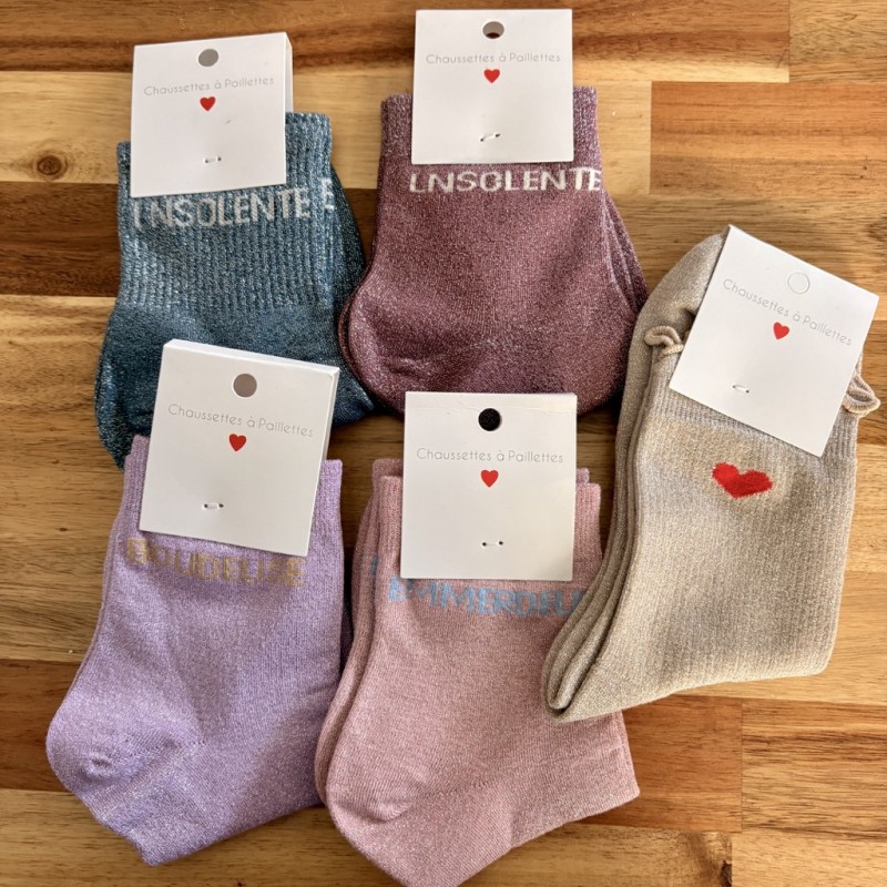 CHAUSSETTES à PAILLETTES