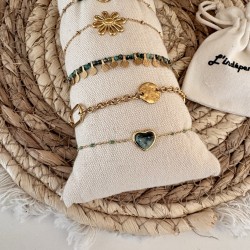 BRACELETS THEME VERT&DORÉ