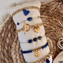 BRACELETS/  BLEU & DORÉ