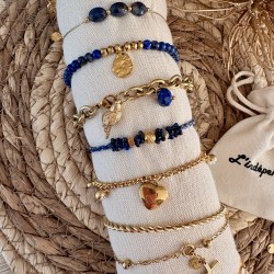 BRACELETS/  BLEU & DORÉ