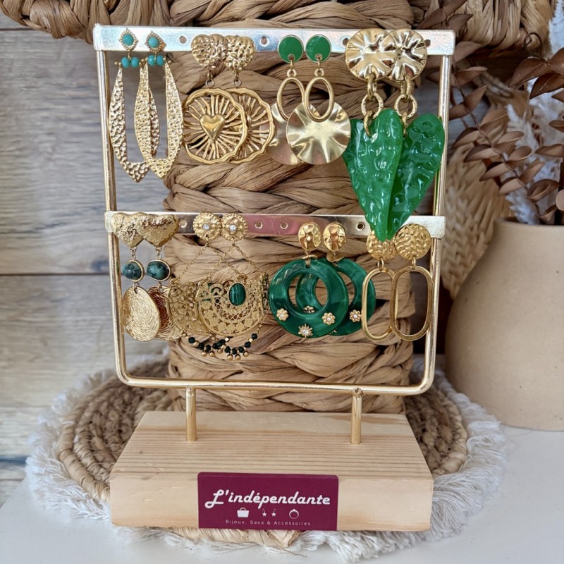 BOUCLES/VERT & DORÉ