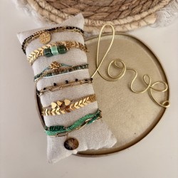 BRACELETS DOUBLE RANGS/DORÉ