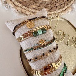 BRACELETS DOUBLE RANGS/DORÉ