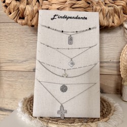 COLLIERS DOUBLE RANGS/ARGENTE