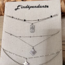 COLLIERS DOUBLE RANGS/ARGENTE