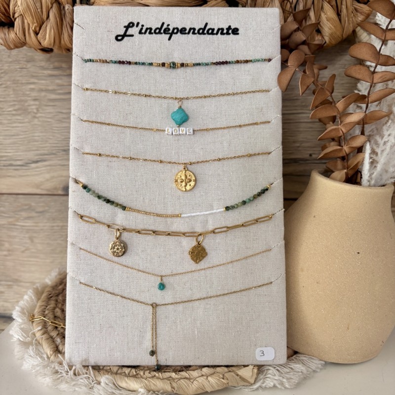 COLLIERS THEME VERT&DORÉ