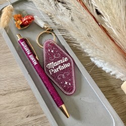 DUO STYLO+PORTE CLÉ PAILLETTES