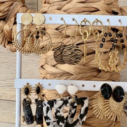 BOUCLES NOIRES& DORÉES