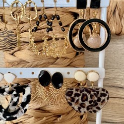 BOUCLES NOIRES& DORÉES