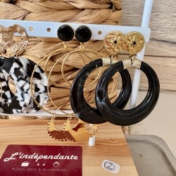 BOUCLES NOIRES& DORÉES