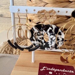 BOUCLES NOIRES& DORÉES