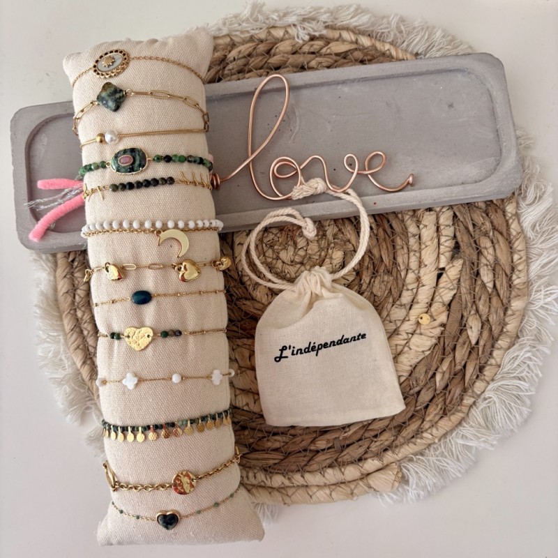 BRACELETS THEME VERT&DORÉ