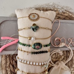 BRACELETS THEME VERT&DORÉ