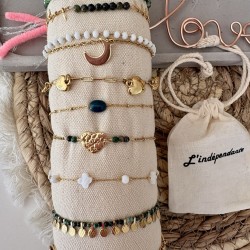 BRACELETS THEME VERT&DORÉ