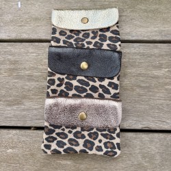 PORTE MONNAIE CUIR LEOPARD