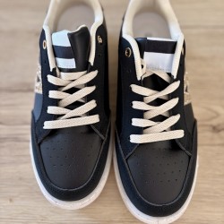 BASKETS NOIRES ( petite touche léopard)