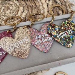 PORTES CLÉS PAILLETTES