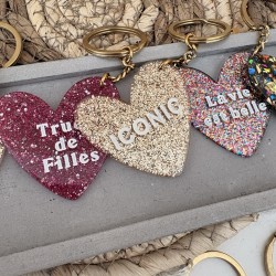 PORTES CLÉS PAILLETTES