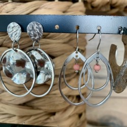 BOUCLES D'OREILLES/ARGENTÉ