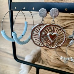 BOUCLES D'OREILLES/ARGENTÉ