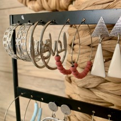 BOUCLES D'OREILLES/ARGENTÉ