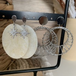 BOUCLES D'OREILLES/ARGENTÉ