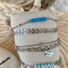 BRACELETS DOUBLE RANGS / ARGENTÉ