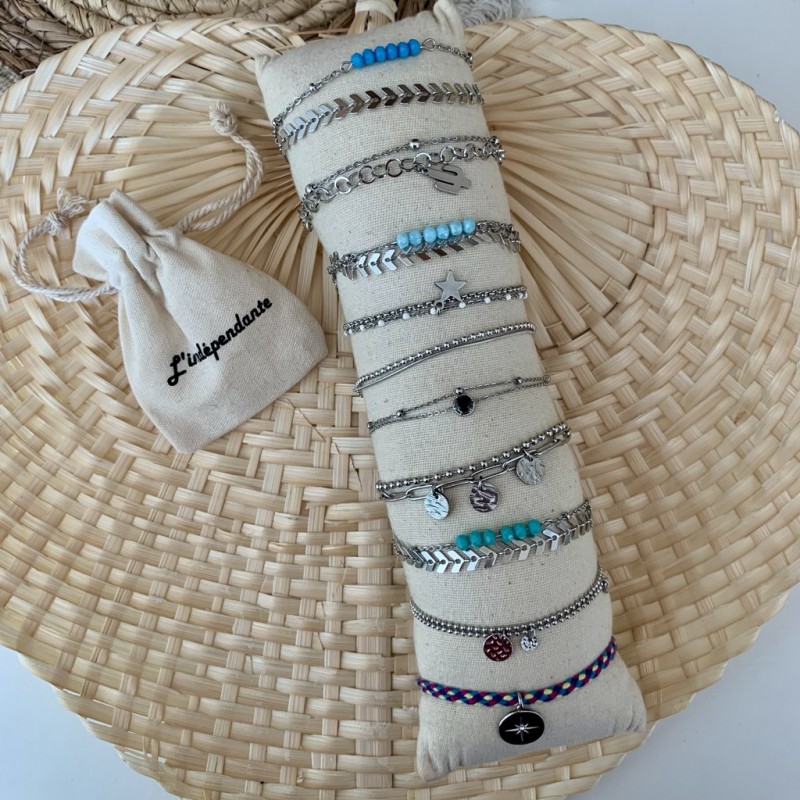 BRACELETS DOUBLE RANGS / ARGENTÉ