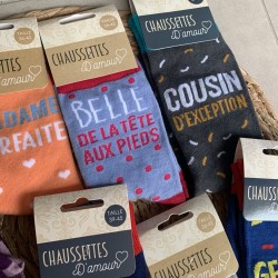 CHAUSSETTES A MESSAGE "SPECIAL FAMILLE"