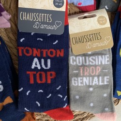 CHAUSSETTES A MESSAGE "SPECIAL FAMILLE"