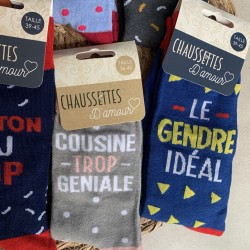 CHAUSSETTES A MESSAGE "SPECIAL FAMILLE"