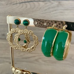 BOUCLES / VERT & DORÉ