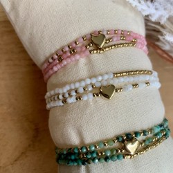 BRACELETS PERLES & COEUR