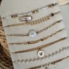 BRACELETS thème Blanc & Doré