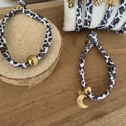 BRACELETS CORDON LEOPARD