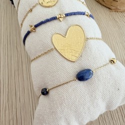 BRACELETS/  BLEU & DORÉ