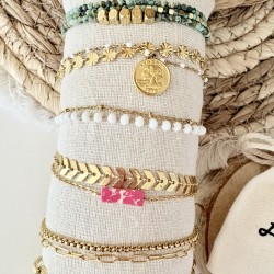 BRACELETS DOUBLE RANGS/DORÉ