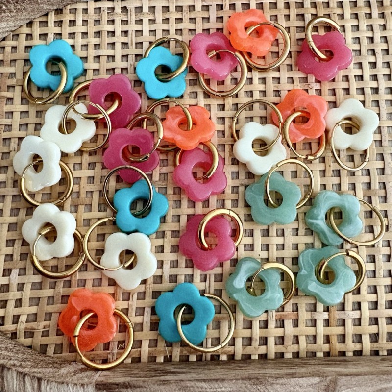 BOUCLES FLEURS PRINTANIÈRES