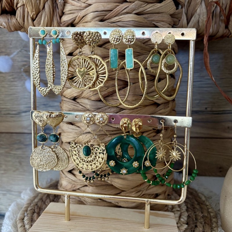 BOUCLES / VERT & DORÉ