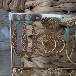 BOUCLES / VERT & DORÉ