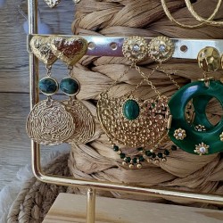 BOUCLES / VERT & DORÉ
