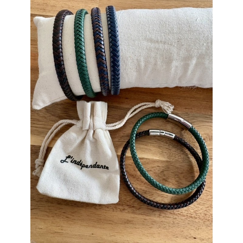 BRACELETS TRÉSSÉS CUIR
