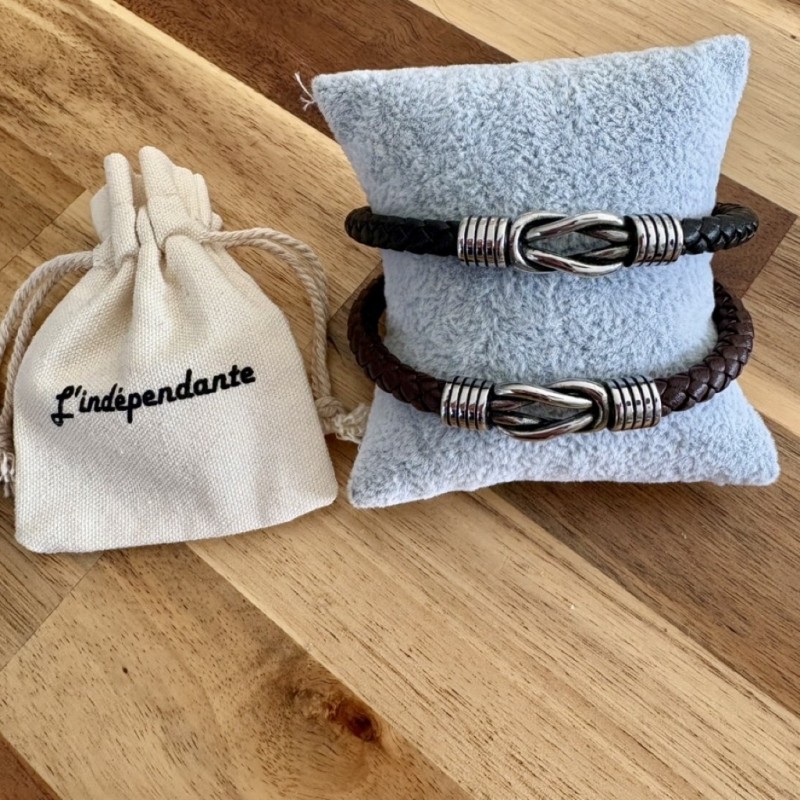 BRACELET CUIR & ACIER
