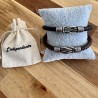 BRACELET CUIR & ACIER